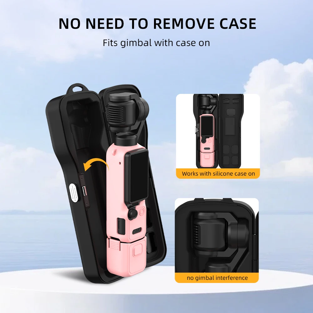 BRDRC Hard Case Storage Box for DJI Pocket 4 3 Camera Protective Cover Wide-angle Filter Storage Carrying Accessories