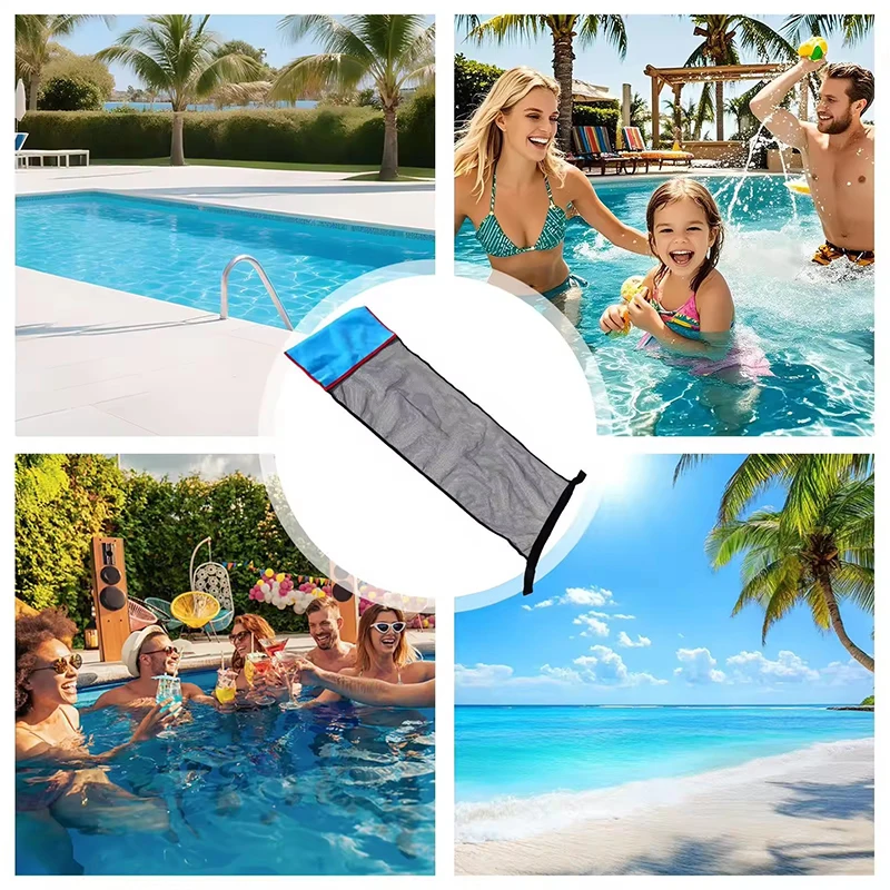 1PC Floating Water Hammock Net Cover Without Foam Wand Lounge Pool Float Mat Recliner Chair Swimming Pool Accessories Pool view 5