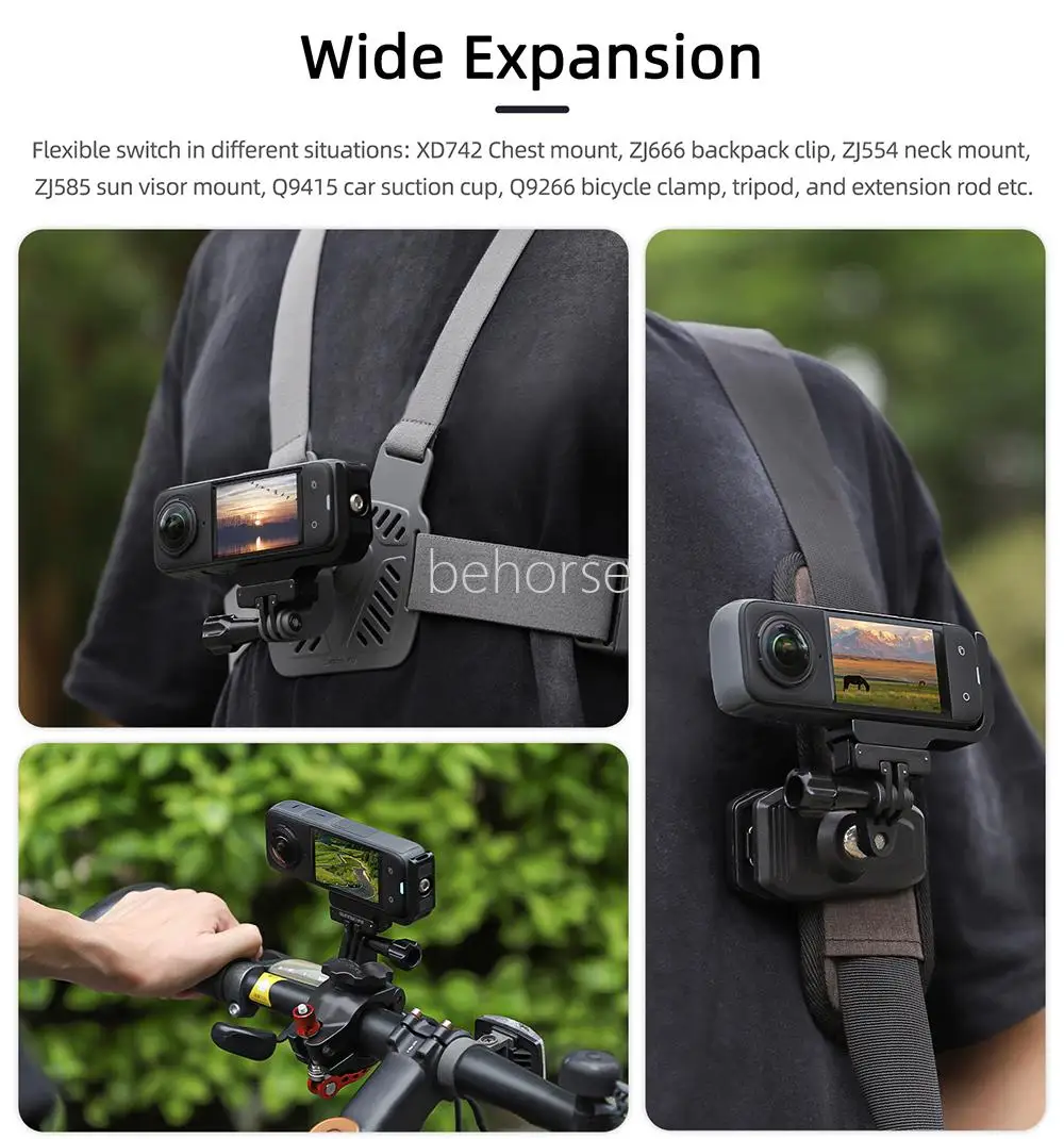 Supporto Magnetico Per Insta360 X5/X4 – Adattatore Verticale-Orizzontale Con Fissaggio A Magnete E Posizionamento Regolabile