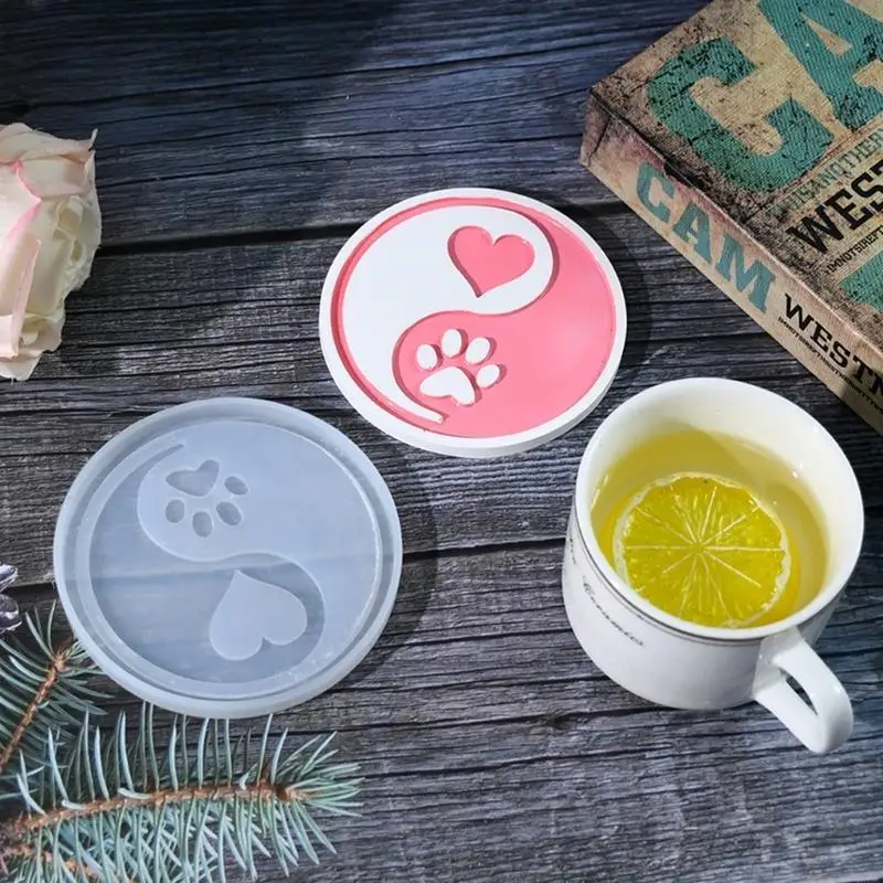 R3MC Handmade Animal Themed Cup Mat Mould Silicone and Tray Mold Home Decoration Accessories for Craft Lovers