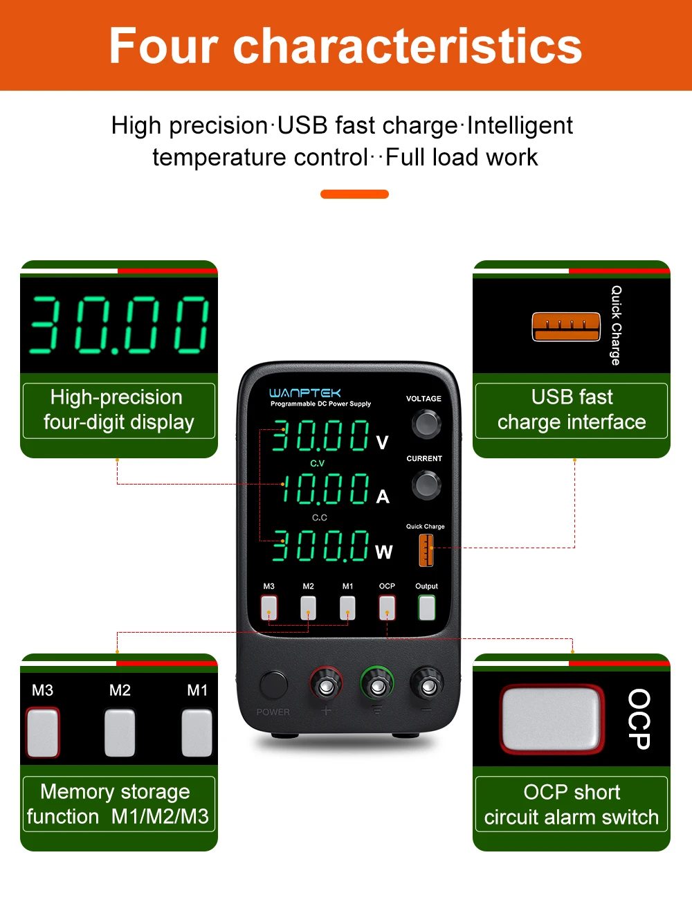 Fuente de alimentación APS1602H 160V 2A DC, fuente de alimentación conmutada de laboratorio ajustable Digital de precisión para reparación de teléfonos