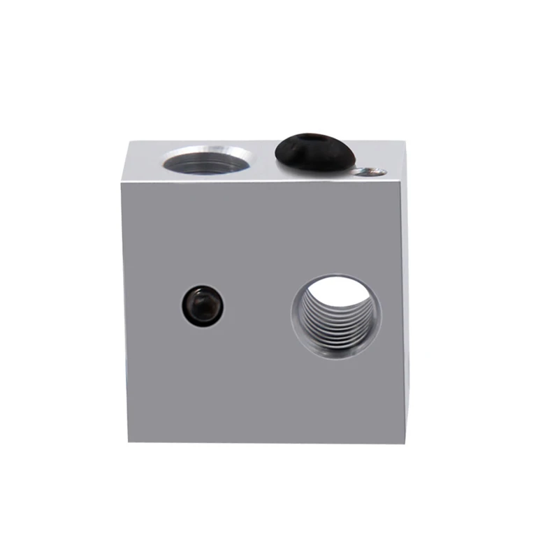 1PCS Reprap Makerbot MK7 MK8 Aluminium Heater Block For Print Head Hot End Heating Block 20*20*10 20x20x10mm For 3D Printer Part view 3