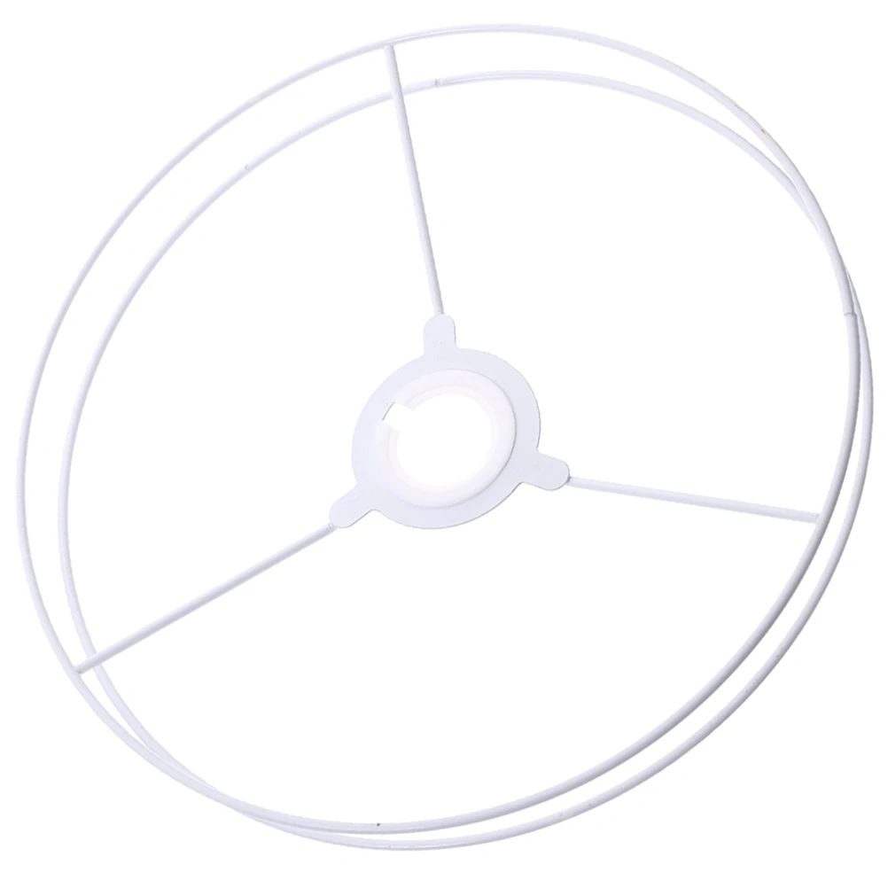 

1 set Iron Lampshade Frame Ring 35CM Diameter Wire Vintage Lampshade Frame Ring Stand DIY Table Lamp Parts LED Bulb Tube