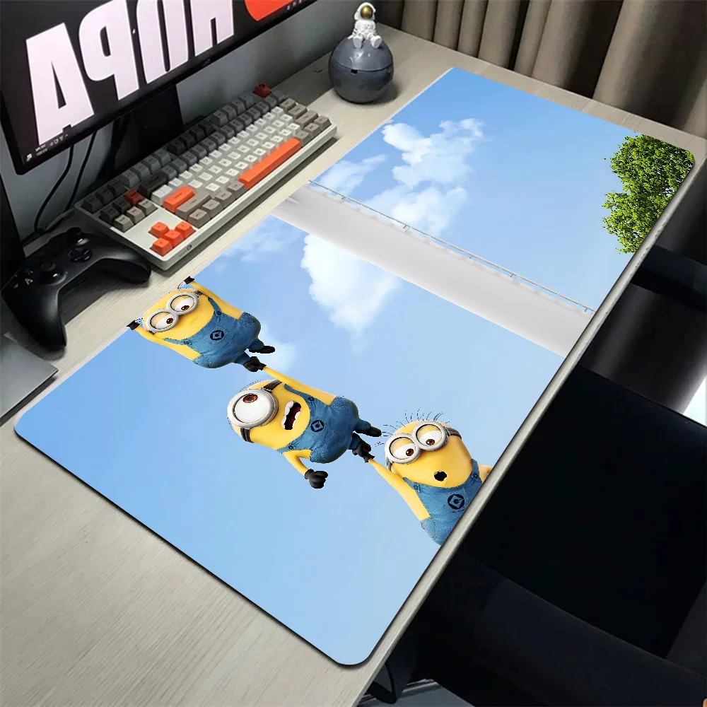 Alfombrilla de ratón de dibujos animados m-minions, accesorios para juegos, alfombrilla de teclado XXL, tapete acolchado de puntada