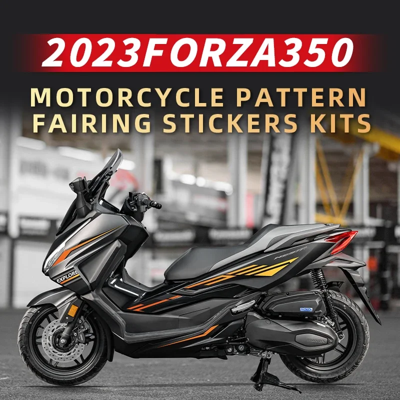 

Used For HONDA FORZA 350 2023 Years Motorcycle Fairing Stickers Kits Bike Accessories Paint Parts Area Pattern Decoration Decals