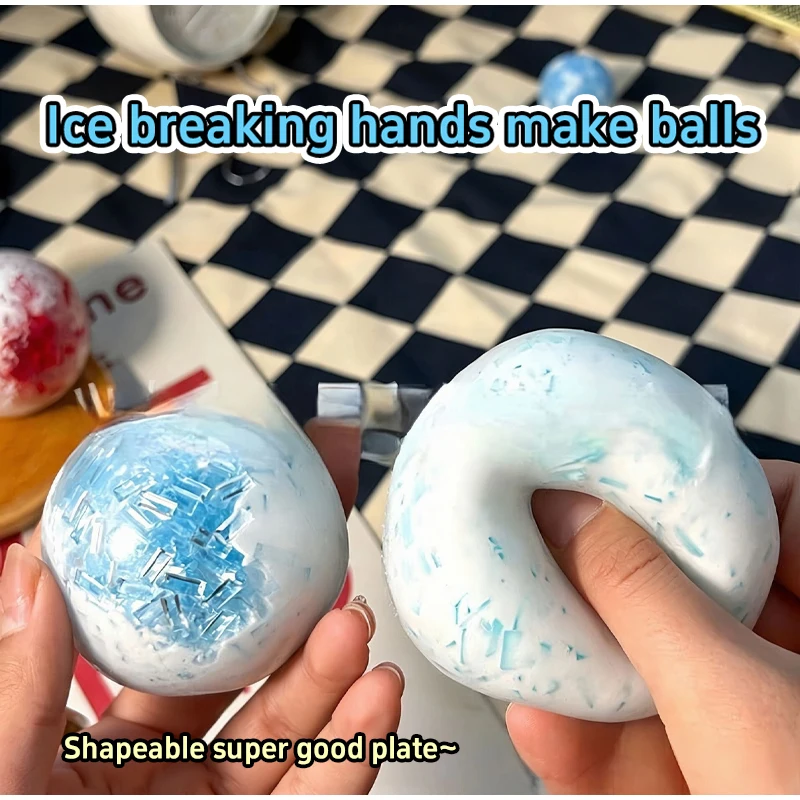 Crunchy Sand Stress Ball Crunchy Pressure Ball Soft Stress Fidget Noisy Squeeze Toy Slow Rising Stress Balls Sensory Fidget Toy