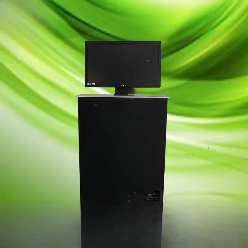 19-inch LCD screen lifter, high-definition screen height desk accessory, ultra-thin LCD screen with microphone