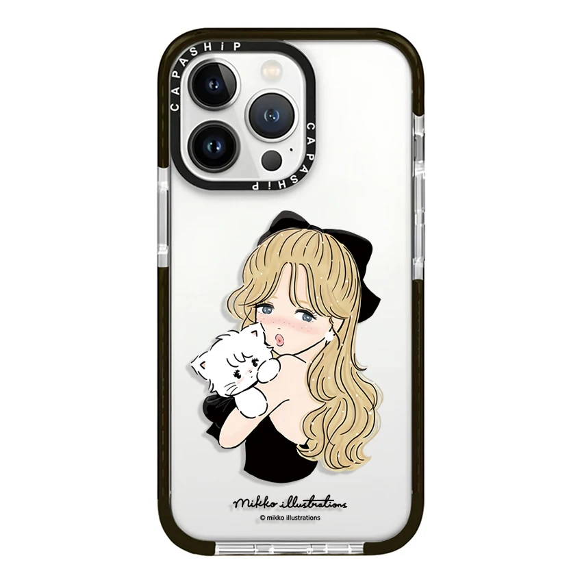 Cute Little Cat Rabbit Girl Phone Case For iPhone 16 15 14 13 12 11 Pro X XS XR Max 7 8 Plus SE Soft TPU Shockproof Back Cover