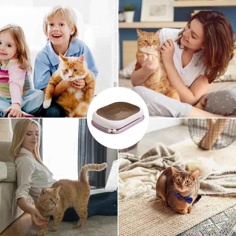 Cat Scratching Pad Corrugated Scratcher Cardboard Bed Couch Double Layer & Ball Cat Scratcher Recycle Corrugated Paper Pad