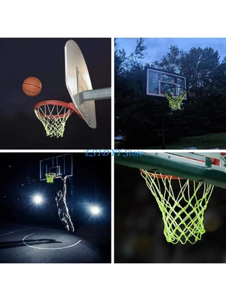 

G6DE Outdoor Sports Basketball Hoop Net Luminous Basketball Net Easy to Install