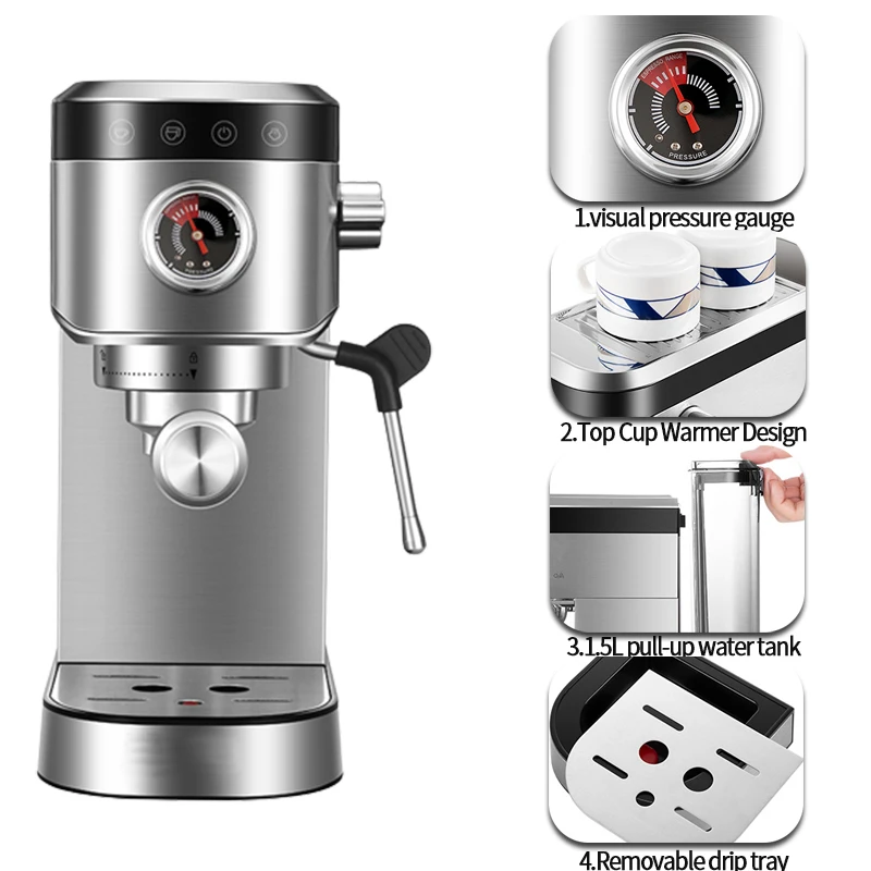 TABELL ekspres do kawy półautomatyczne ekspresy do kawy Espresso w ofercie włoski elektryczny ekspres do kawy mleko spienione urządzenie domowe