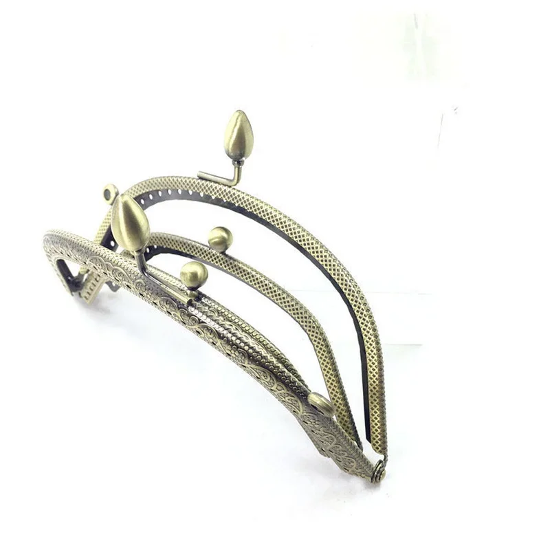 14cm Arch Double Clips Purse Frame Double Layer DIY Metal Frame Purse for Clutch Coins Bag Handle Kiss Clasp Lock Diy Craft