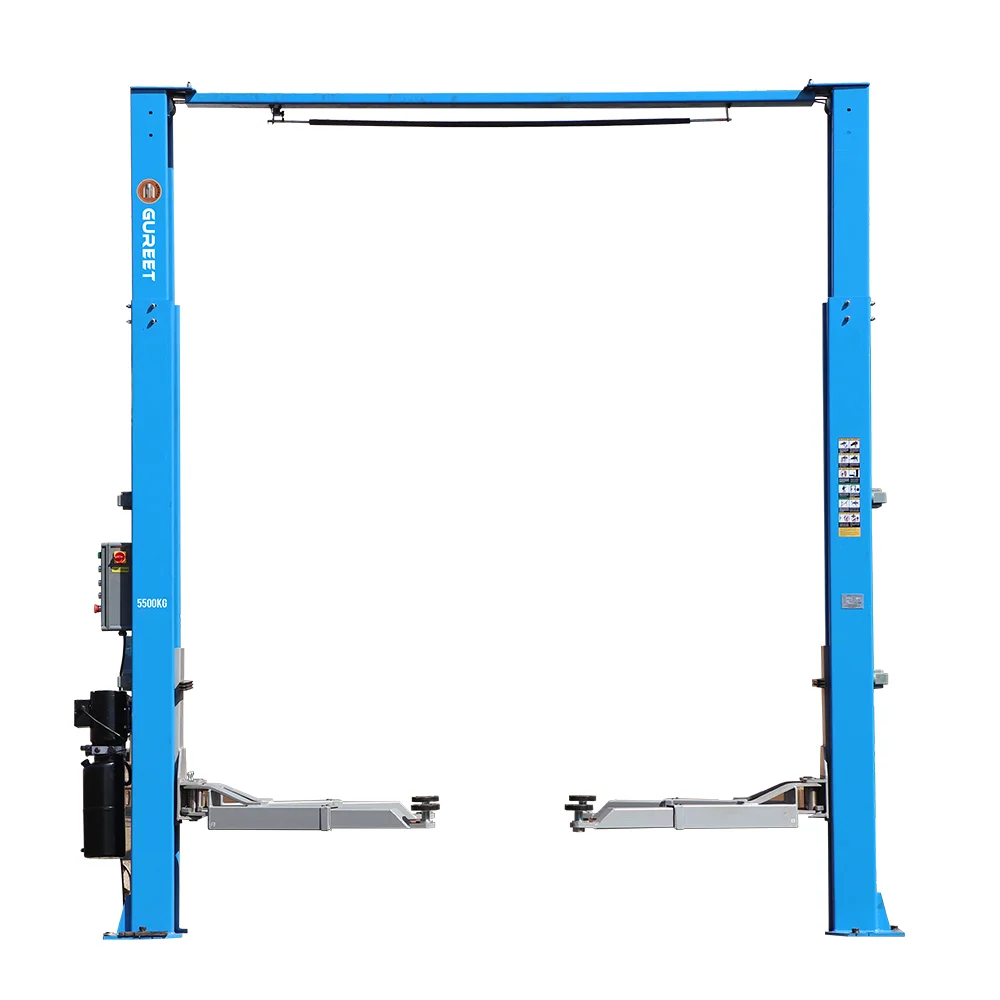 Electric Unlocking 5500kg 1800mm Two Post Car Lift Car Elevator Workshop 2 Pole Car Lift Machine