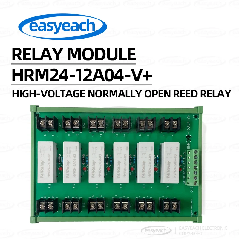 HRM24-12A04 High-Voltage Switching Card Switching Voltage: 1KV Withstand Voltage: 4KV 12-Channel Relay Module