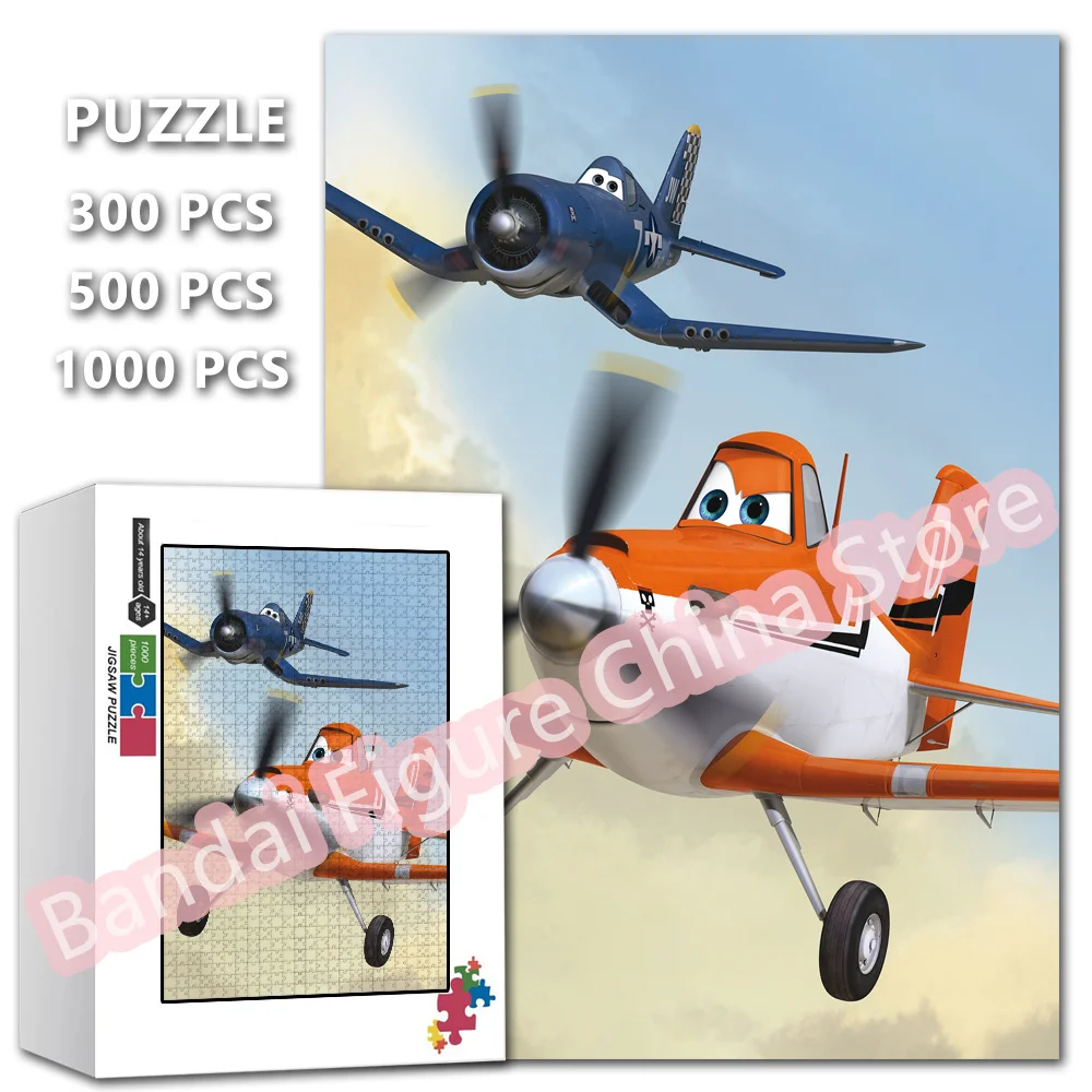 

Disney Movies Planes Jigsaw Puzzles Dusty Figure Print 300/500/1000 Pieces Puzzles for Kid Education Toys Christmas Gifts