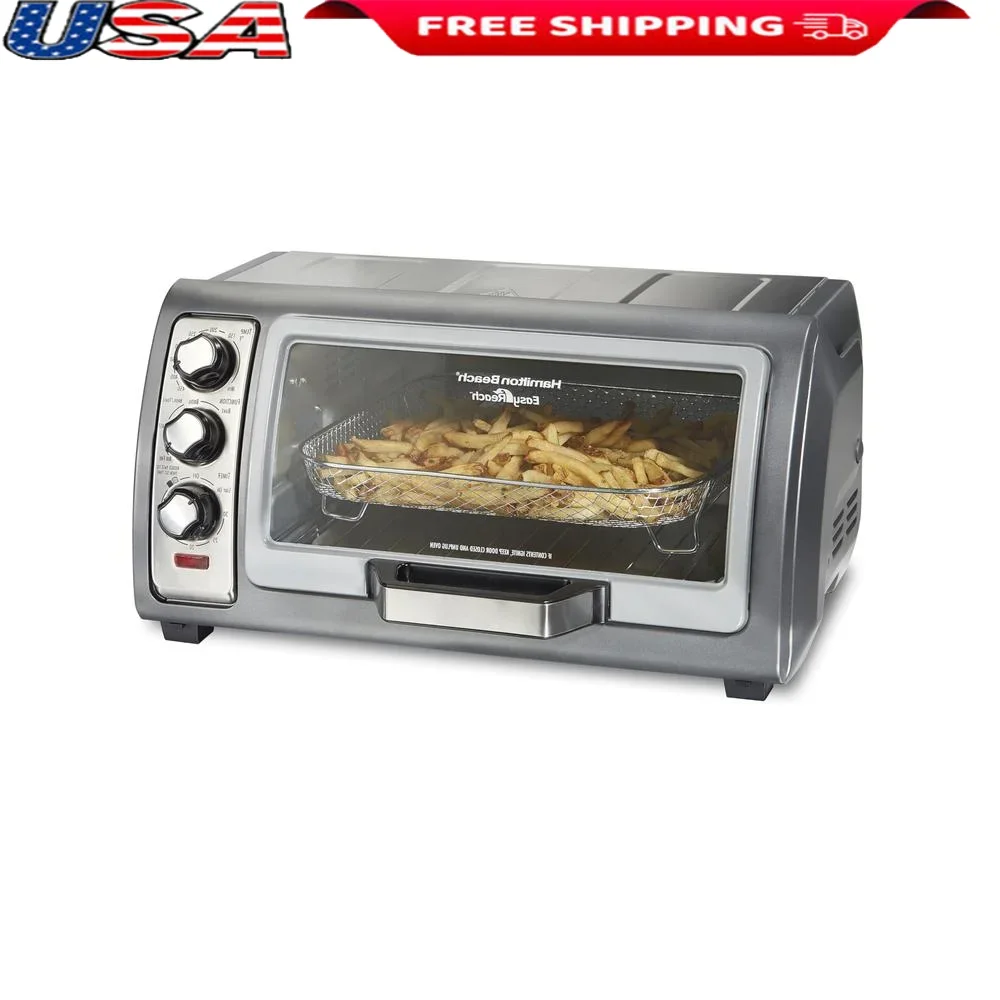 Forno tostapane Friggitrice ad aria Combo 4 funzioni di cottura Convezione Cuocere alla griglia Grande capacità Porta del forno di facile accesso Temporizzatore da 30 minuti