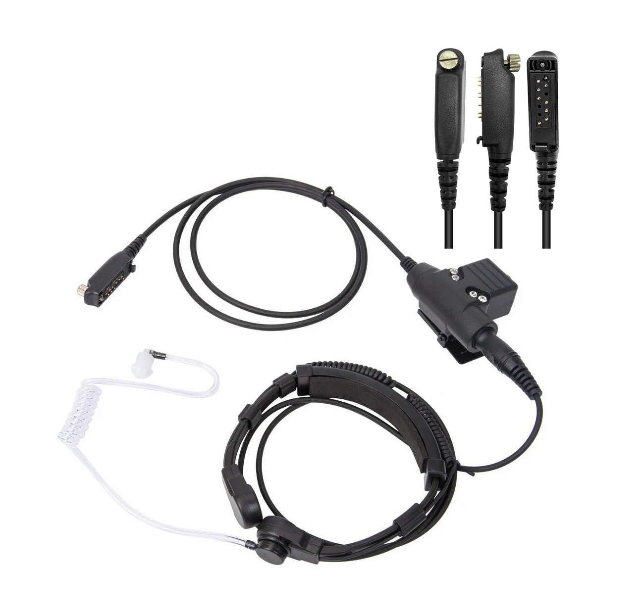 

U94 PTT Mic Microphone 7.1mm telescopic throat controlled radio headset for Sepura STP8000 STP9000 walkie talkie