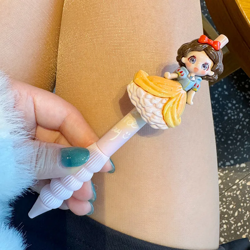 Disney Elsa Gel Pen Ballpoint Pen Black Ink 0.5mm Student Press Signature Pens Writing Stationery Cute Office School Supplies