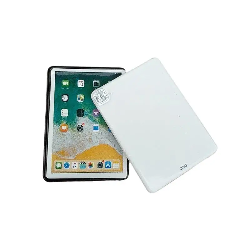 [JN] 1 قطعة بيت الدمية المشهد الديكور لعبة 1:12 دمية مصغرة اللوحي كمبيوتر محمول صغير نموذج DIY بها بنفسك