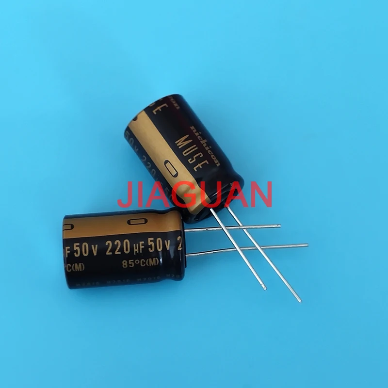 10PCS NEW NICHICON MUSE KZ 220UF 50V 16X25MM 50V220UF Nichicon KZ 220UF/50V 220UF50V PCM7.5