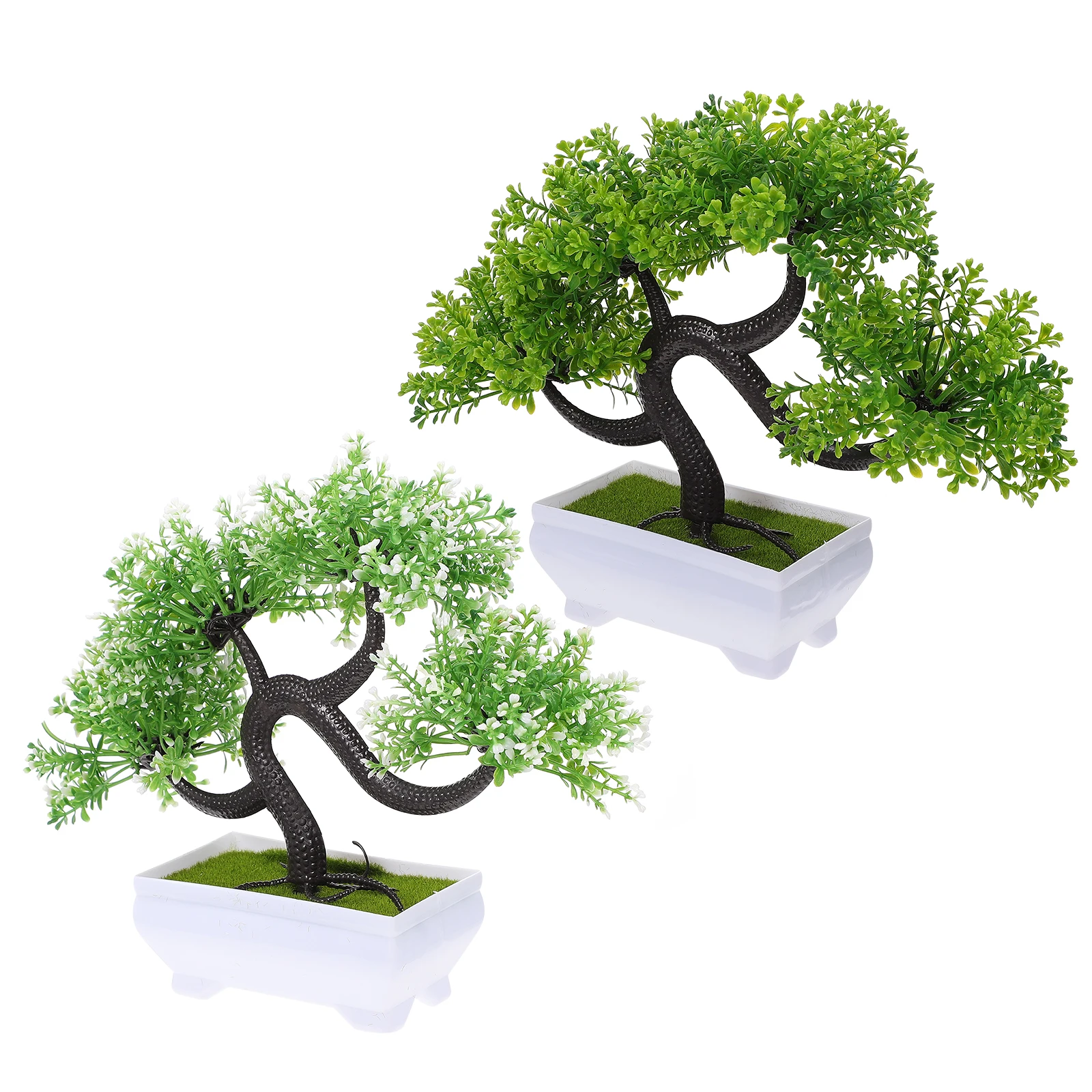 

2Pcs Mini Dragon Tree Artificial Bonsai Home Office Decor Plant nament Environmental Friendly Fake Potted Desktop