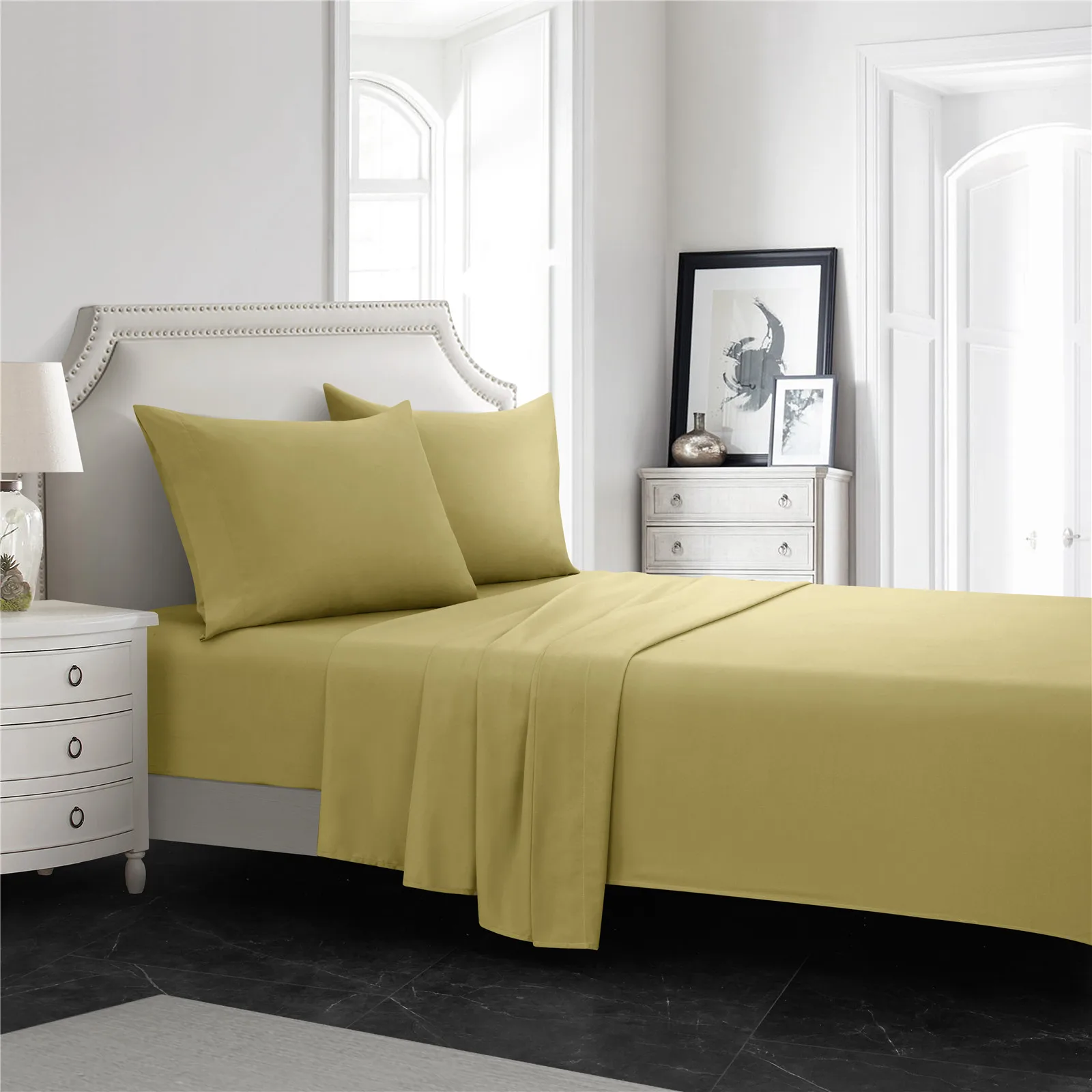 Bed Sheets Bed Linens Set Elastic Fitted Sheet Full Double Queen King Size Adjustable Bottom Sheet Mattress Protector Bedsheet