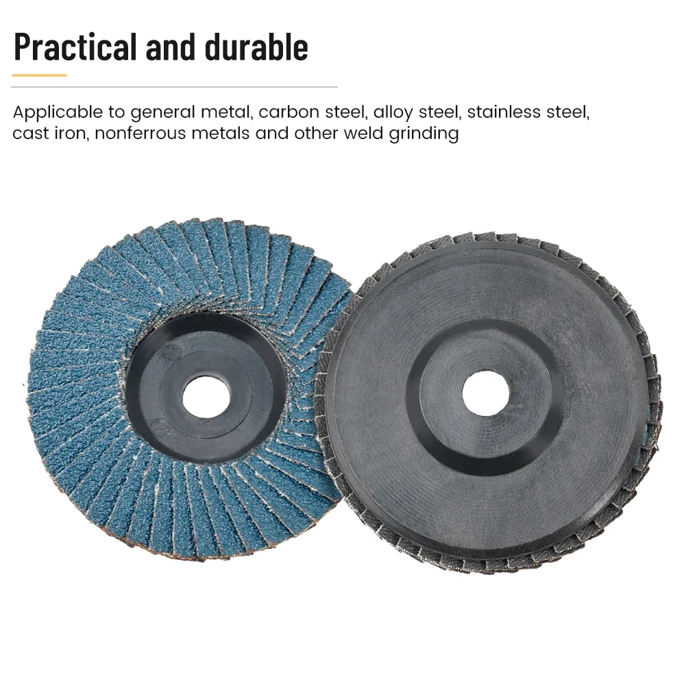 Flap Wheel 10pcs Discs 125mm Angle Grinder Sanding Discs 40/60/80/120 Grinding Wheel Flap Discs Metal For Removal Abrasive Tools