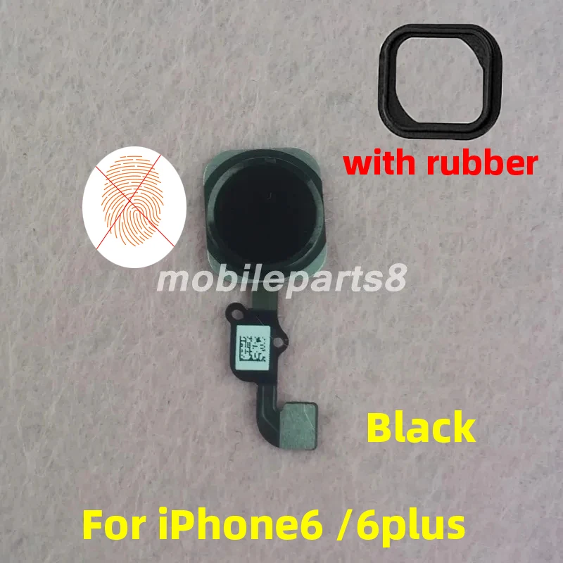 Botón de inicio para iPhone 5S 6 6s con Cable flexible, funciones de retorno de tecla principal, Sensor sin huella dactilar, ID táctil