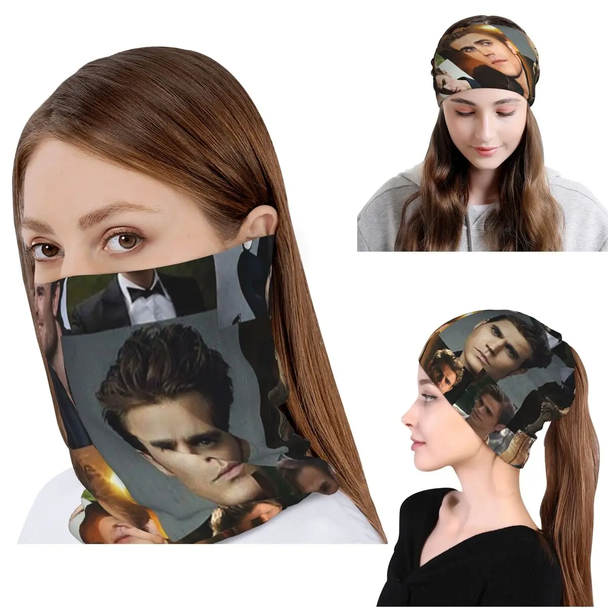 

Paul Wesley Bandana Neck Cover Face Scarf Multi-use Headwear Beanies Hat Unisex Adult Winter