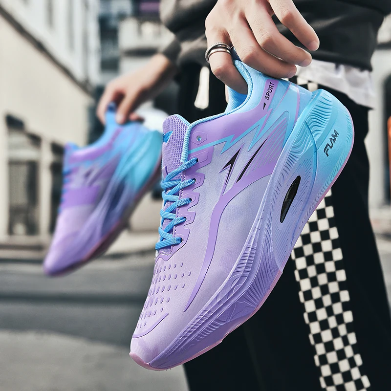 أحذية رياضية عالية الجودة للرجال منصة عادية الجري أحذية رياضية رجالية المدرب تنفس المشي حذاء كرة السلة النساء مريح
