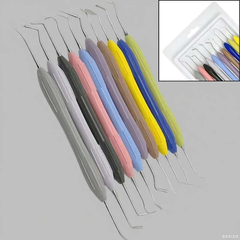 

10Pcs Dental Resin Spatulas Silicon Set Dentistry Tool Composite Resin Filler Instruments Kit for Dentist Aesthetic Restoration