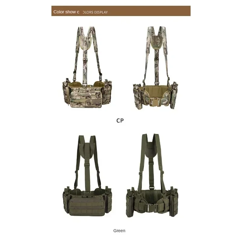 Tactical molle sling bag outdoor tactical equipment camouflage belly bag breathable wearable tactical vest