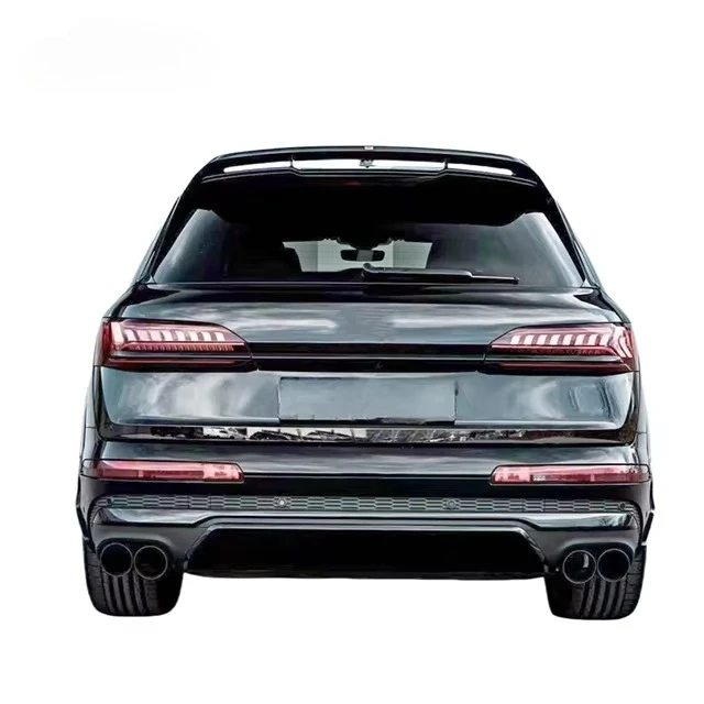 لأودي Q7 SQ7 2020-2023 ABT نمط ترقية طقم الجسم الواسع درابزين مضيئة الجانب تنورة الخلفية الذيل المفسد الناشر