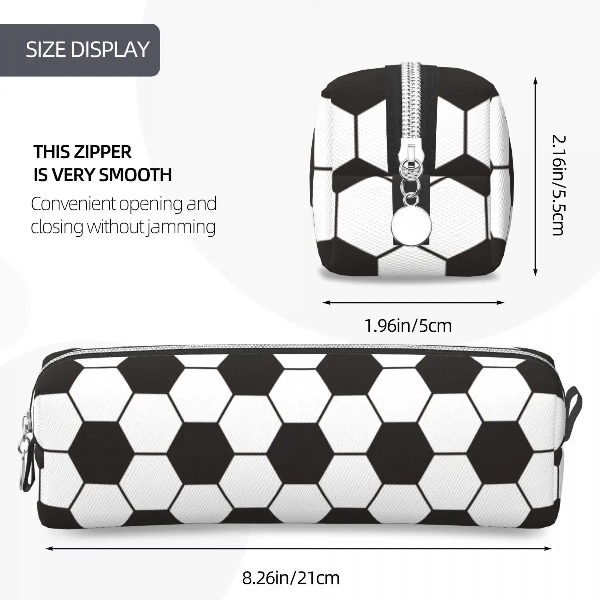 클래식 축구 연필 케이스 귀여운 축구 공 스포츠 펜 상자 가방 소녀 소년 대형 스토리지 사무실 화장품 연필 케이스