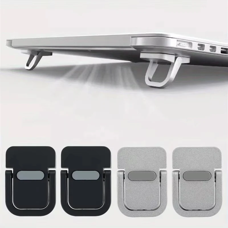 Adjustable Folding Laptop Stand Mini Legs Ultra-thin Portable Support Cooling Holder Invisible Bracket For Macbook Lenovo Laptop