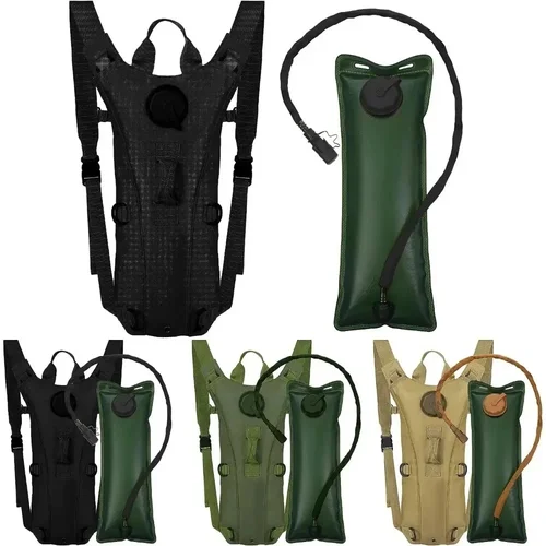 Imagen 1 del producto Mochila de hidratación táctica impermeable con vejiga de 3L, bolsa de agua para deportes al aire libre, mochilas para correr, ciclismo, turismo y Camping