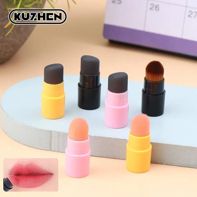 Silicone Lip Brush Angled Concealer Makeup Brush Tool Portable Round Head Like Fingertips Q Soft Lipstick Brush Concealer Brush