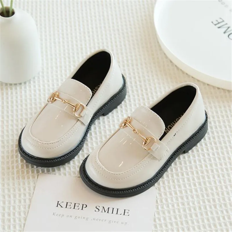 British Retro Kids Leather Shoes Children Loafers Slip-on Soft Leather Kids Flats Fashion Design Candy for Toddlers Big Girls