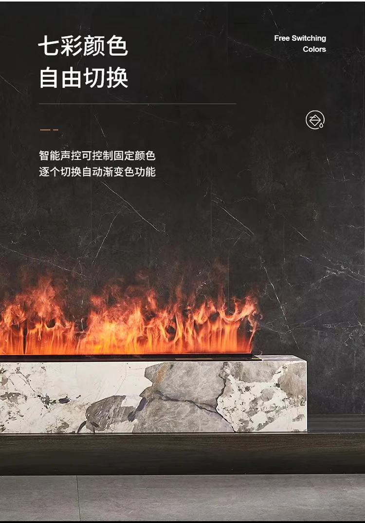 Atomized fireplace flame humidifier embedded customized home heating intelligent decoration electronics