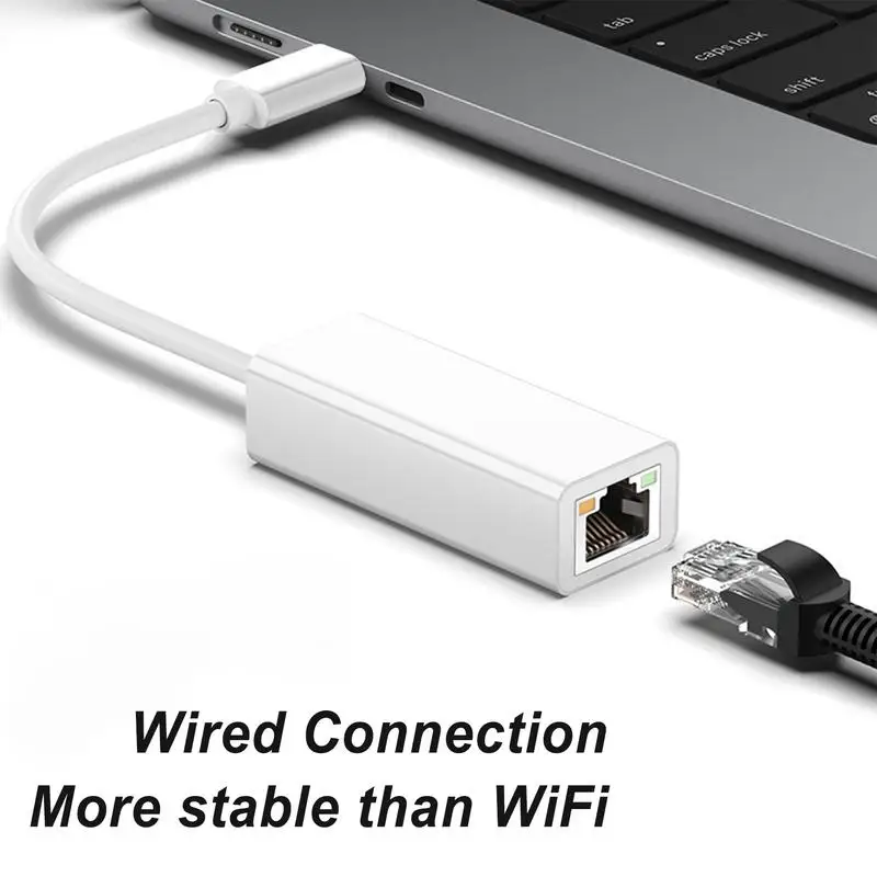 Adattatore di rete USB tipo C a Ethernet USB tipo C adattatore Ethernet adattatori di rete per Computer USB di tipo C USB per viaggi d'affari