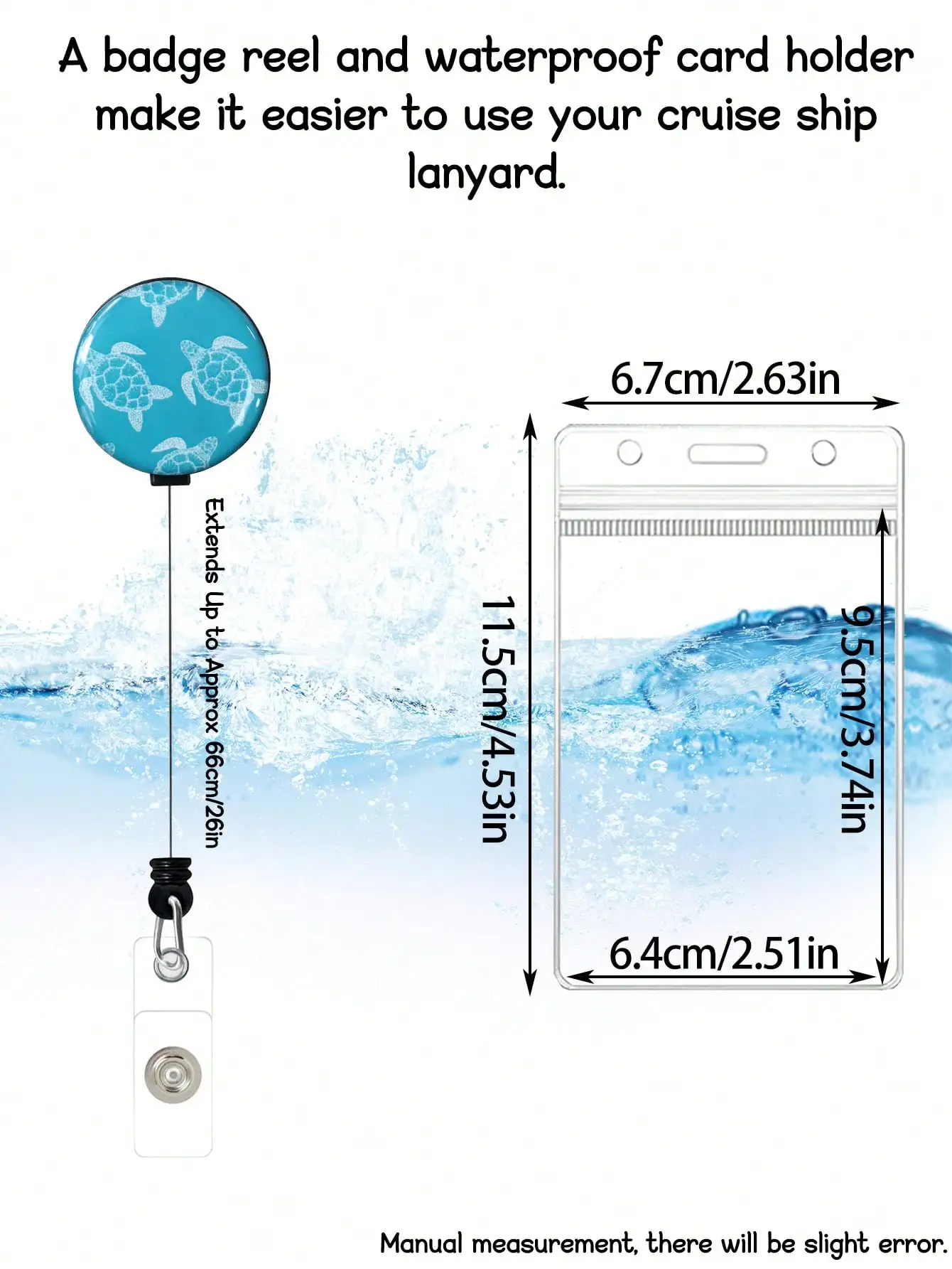 Retractable Cruise Lanyard Set for Ship CrideCards with Water Proof Card Holder Hanging Neck Keychain Strap Credenciales Lanyard