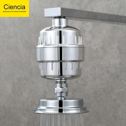 Ciencia 10-Stage Shower Head Filter High Output Chrome ORB Shower Filter Bathtub Faucet Water Filter Water Filter Cartridges