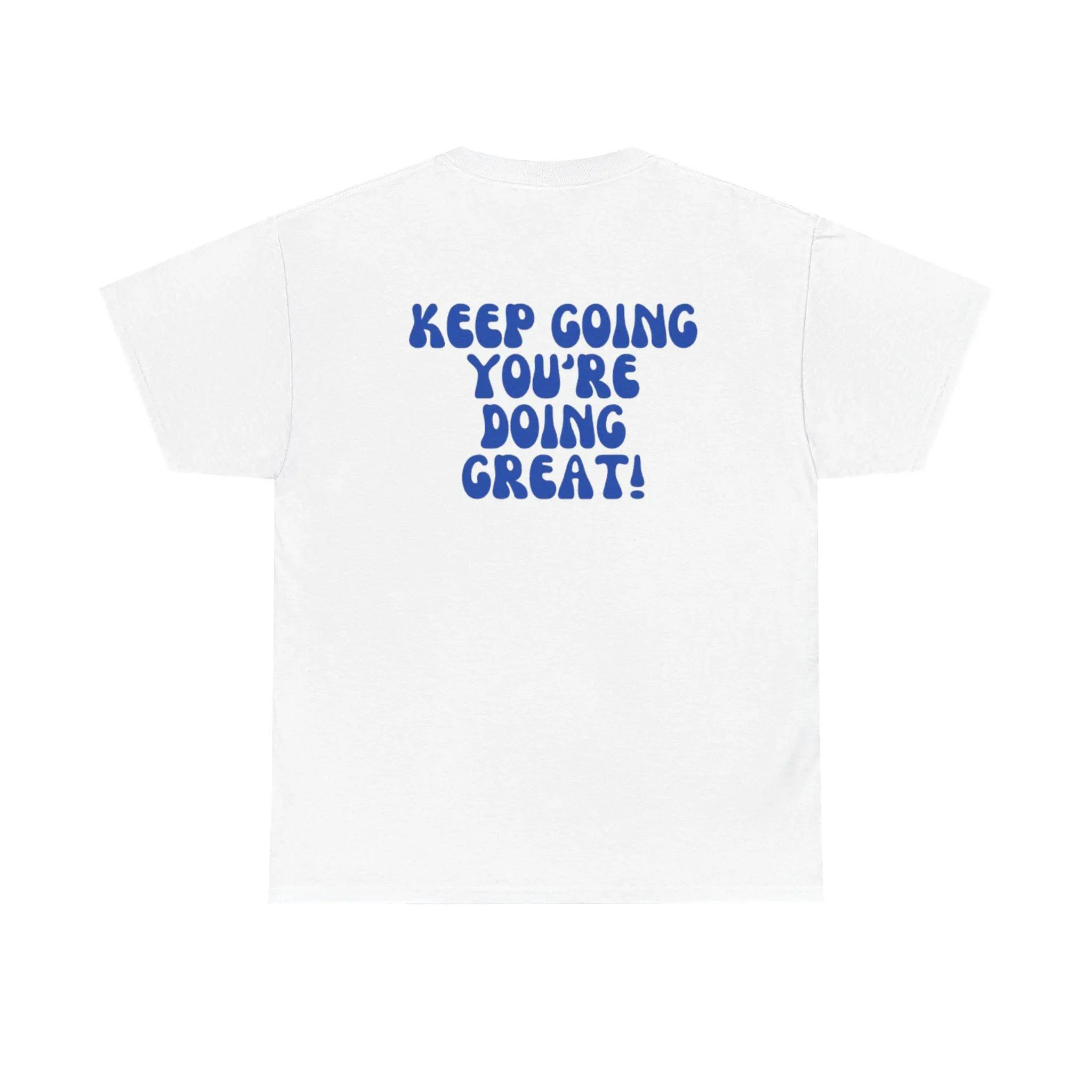 Casual Fashion, Continuing Forward Print T-shirt, Motivational T-shirt for Both Men and Women, Encouraging Shirt