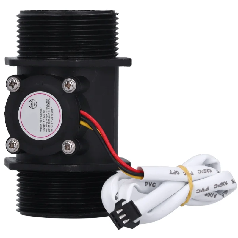 Water Flow Sensor For Swimming Pool Hall Turbine Flowmeter 47mm YF-DN40 DC 3.5-24V