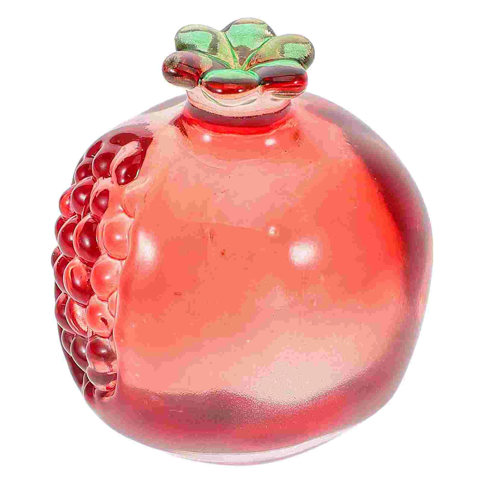 Crystal Pomegranate Artificial Halloween Decoration Tabletop Ornament Office Fruit Faux Household Glass Figurine