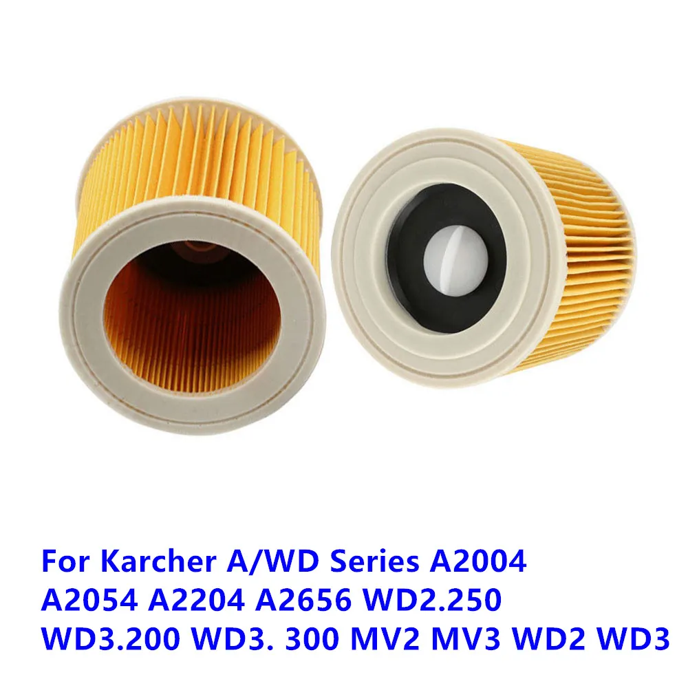 For Karcher A/WD Series A2004 A2054 A2204 A2656 WD2.250 WD3.200 WD3. 300 MV2 MV3 WD2 WD3 Cartridge HEPA Filter