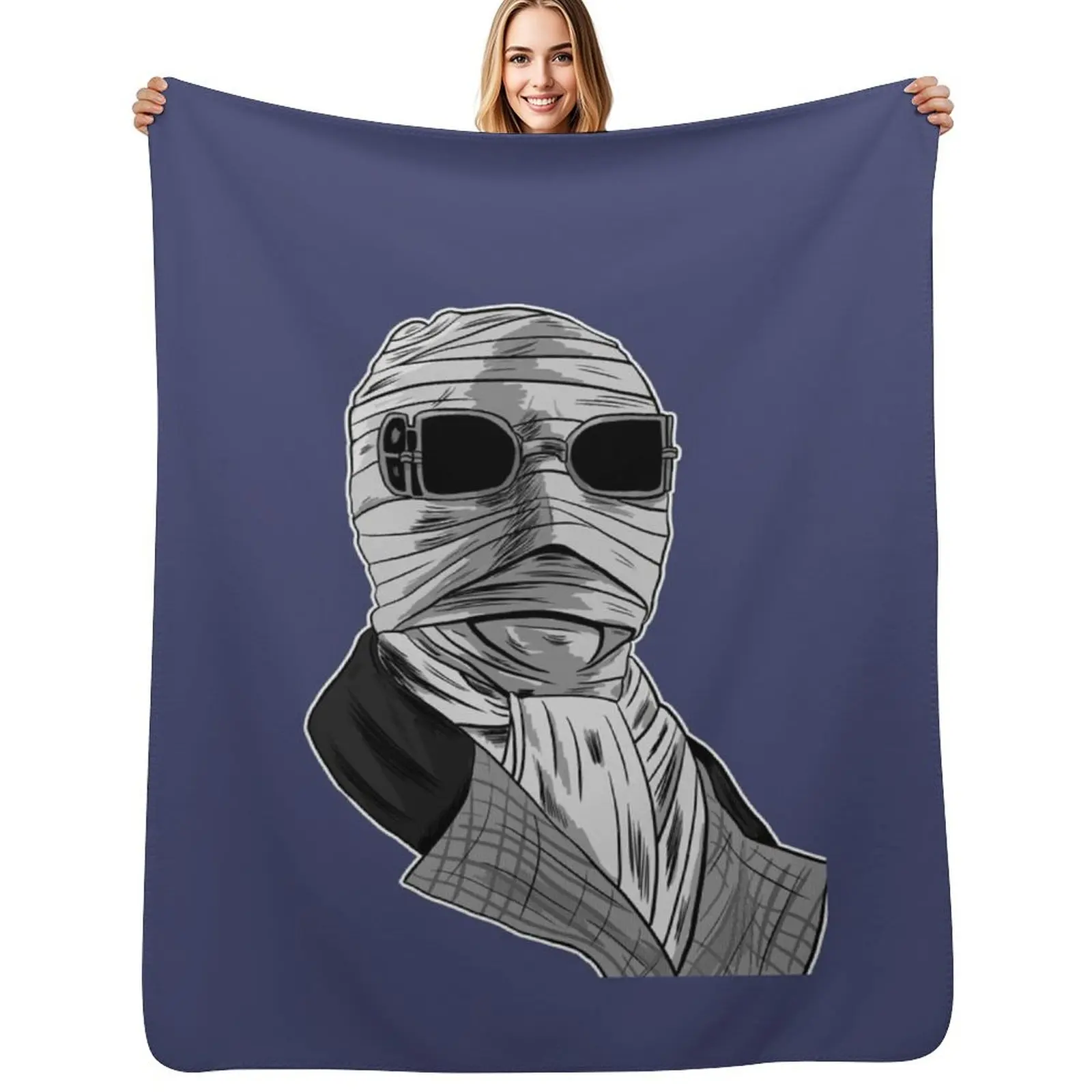 The Invisible Man Throw Blanket Stylish Couch Blanket for Home Living Room
