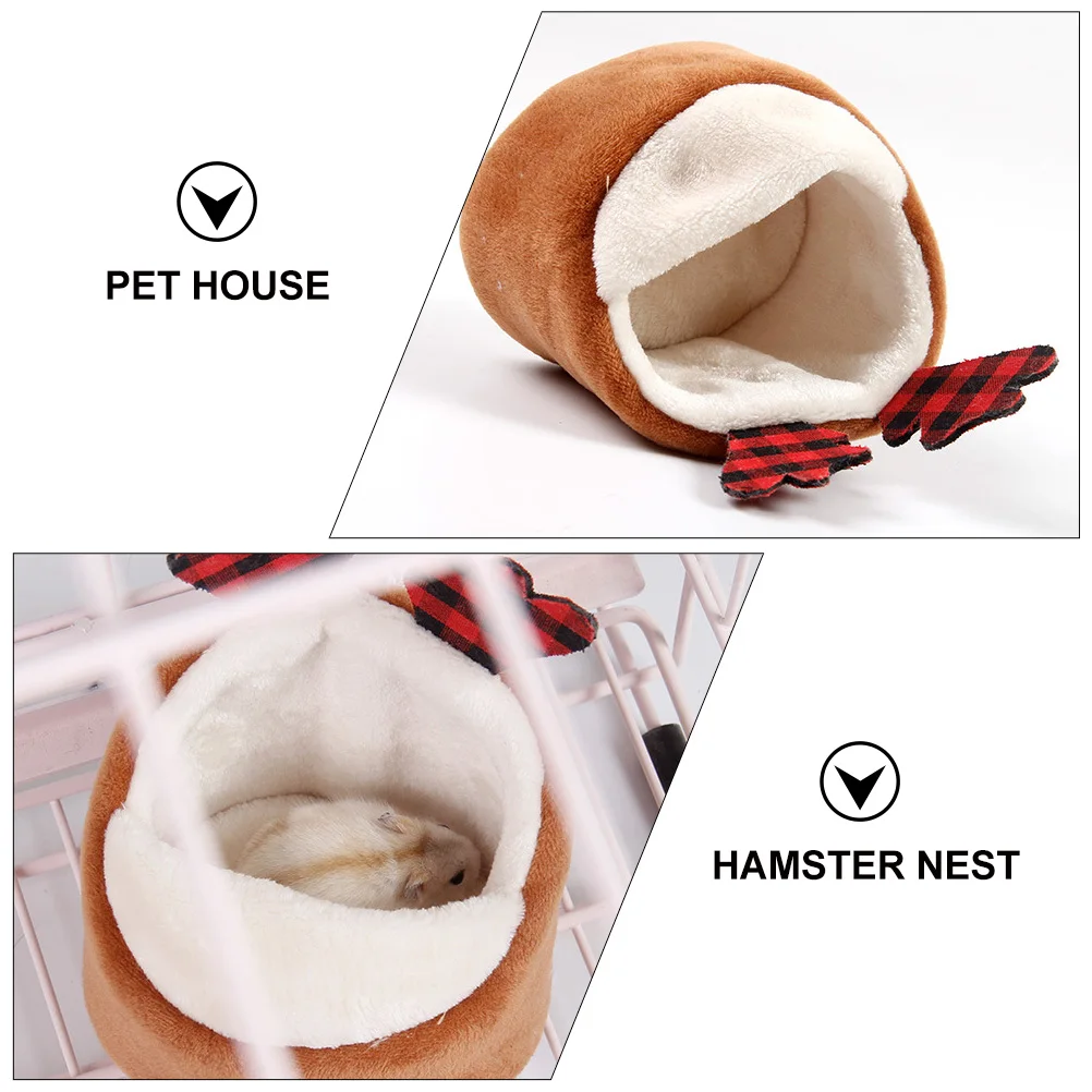 

1pc Warm Hamster Bed Nest Sleeping Cute Mini Shoes Design Portable Lightweight Nest For Cats Dogs Hamsters