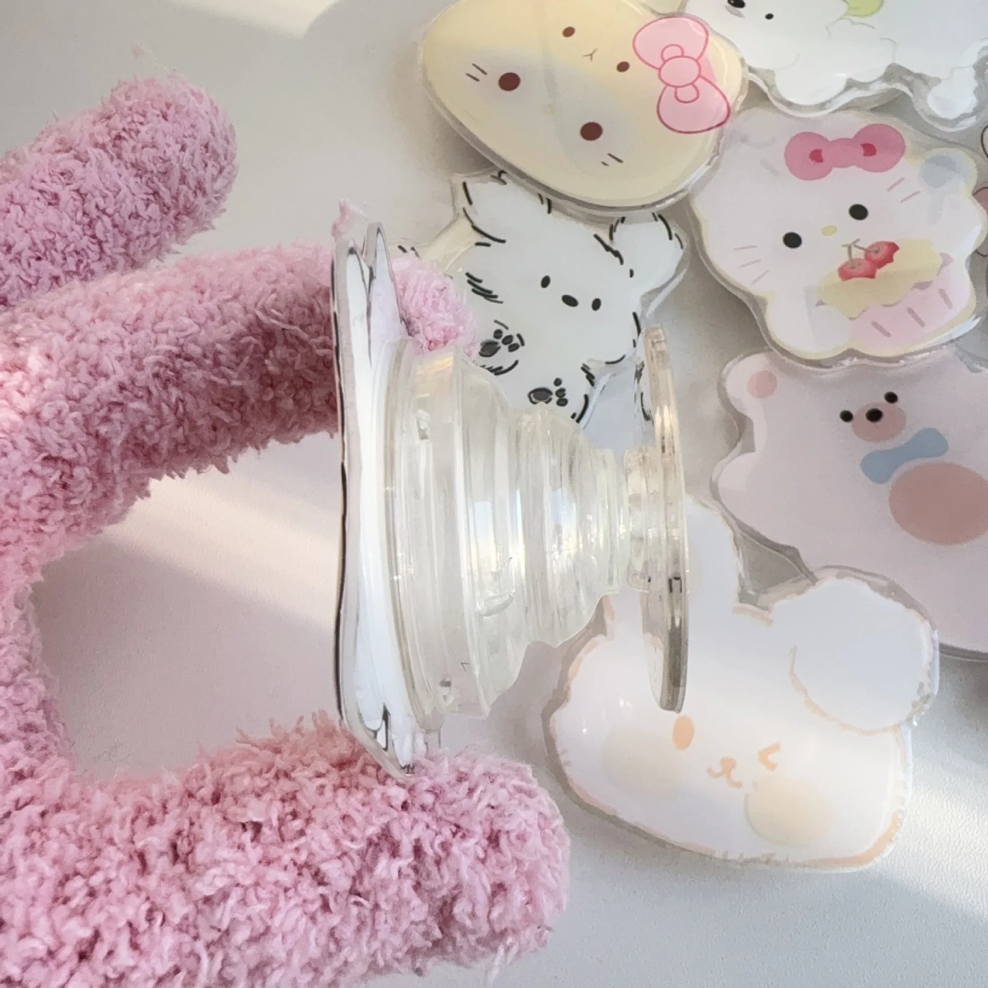 حامل كلب المرتفعات الغربية الملون باللون الكريمي مناسب لأي حامل وسادة هوائية للهاتف المحمول لاصق لسطح المكتب الكسول #5