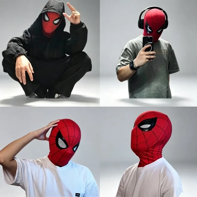 Ręcznie wykonana maska Spider-Mana z kreskówki, zgodna z filmem, modna zabawka, maska cosplay, rękodzieło Petera, przedmiot kolekcjonerski na prezent urodzinowy lub na Halloween.